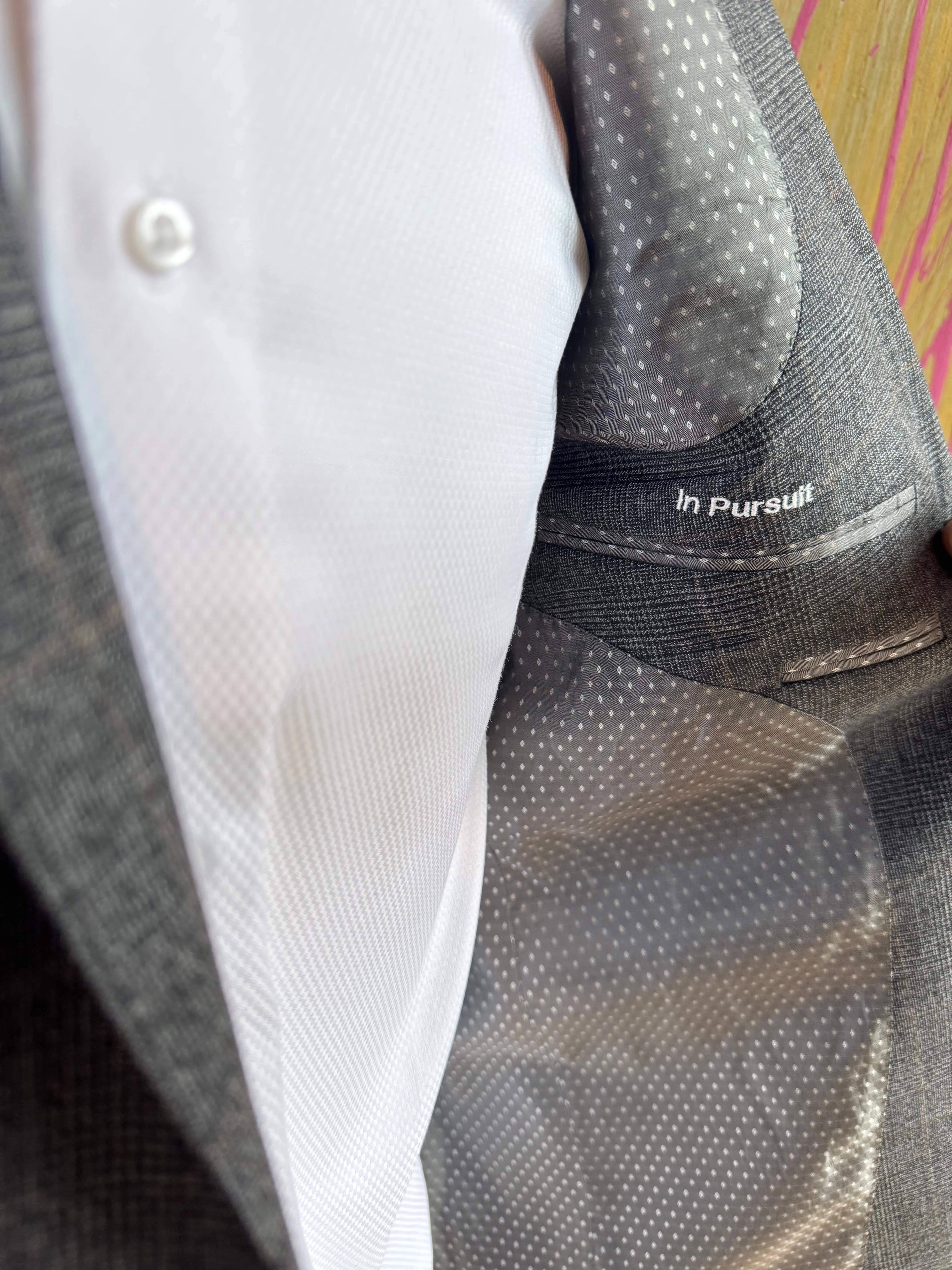 Charcoal with Brown Plaid Blazer